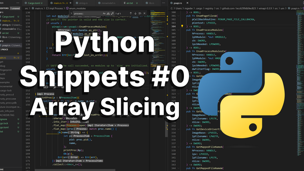 Python Snippets #0 - Array Slicing